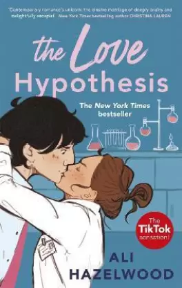 The Love Hypothesis book cover by Ali Hazelwood, fake dating trope and academic setting romance novel