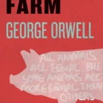 Animal Farm Penguin Modern Classics book cover featuring the iconic illustration of a pig and other farm animals.